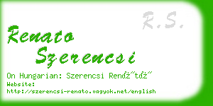 renato szerencsi business card